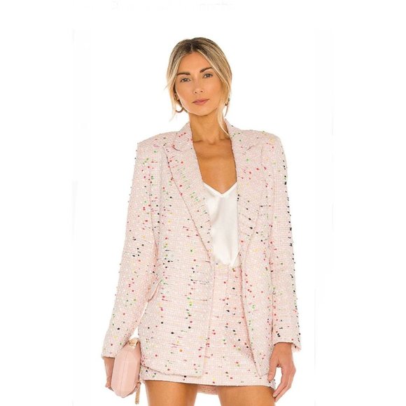 Amanda Uprichard Jackets & Blazers - Amanda Uprichard Sawyer Blazer Confetti Pink S
